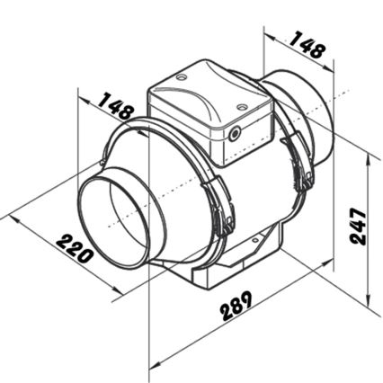 Dalap 8210 - Aksijalni ventilator AP PROFI 150 50W/230V
