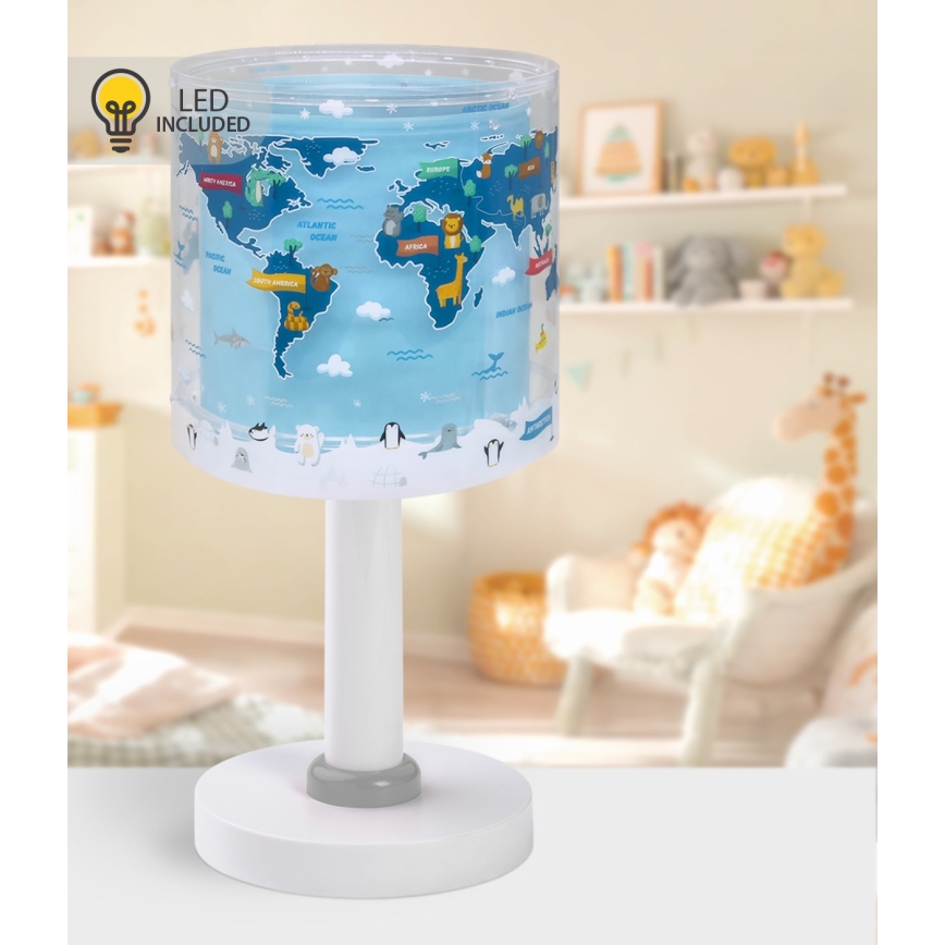 Dalber 40671 - LED dječja lampica WORLD 1xG4/4W/230V plava
