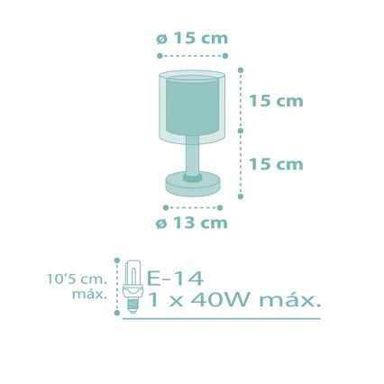 Dalber 41001H - Dječja lampica DOTS 1xE14/40W/230V