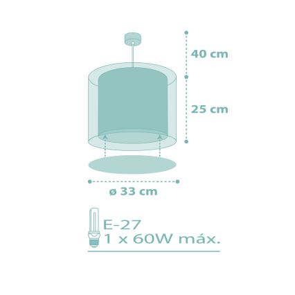 Dalber 41002H - Dječji luster DOTS 1xE27/60W/230V