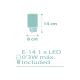 Dalber 41005H - LED Lampica za utičnicu DOTS 1xE14/0,3W/230V