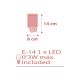 Dalber 41005S - LED Lampica za utičnicu DOTS 1xE14/0,3W/230V