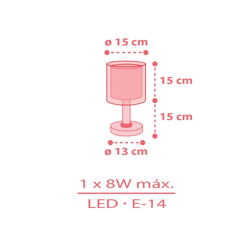 Dalber 41191 - Dječja lampica RAINBOW 1xE14/8W/230V šarena