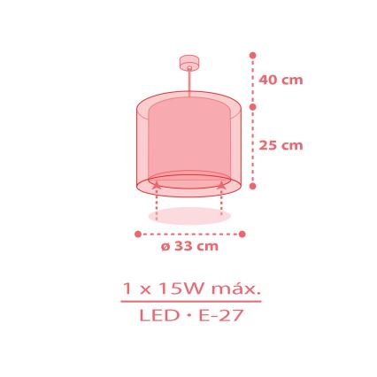 Dalber 41192 - Dječji luster RAINBOW 1xE27/15W/230V šaren