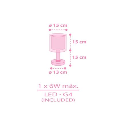 Dalber 41251 - LED dječja lampica HELLO KITTY&FRIENDS 1xG4/4W/230V ružičasta