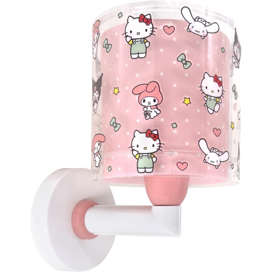 Dalber 41259 - Dječja zidna svjetiljka HELLO KITTY&FRIENDS 1xE27/15W/230V ružičasta