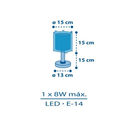 Dalber 41341N - LED dječja lampica PLANETS 1xG4/4W/230V plava