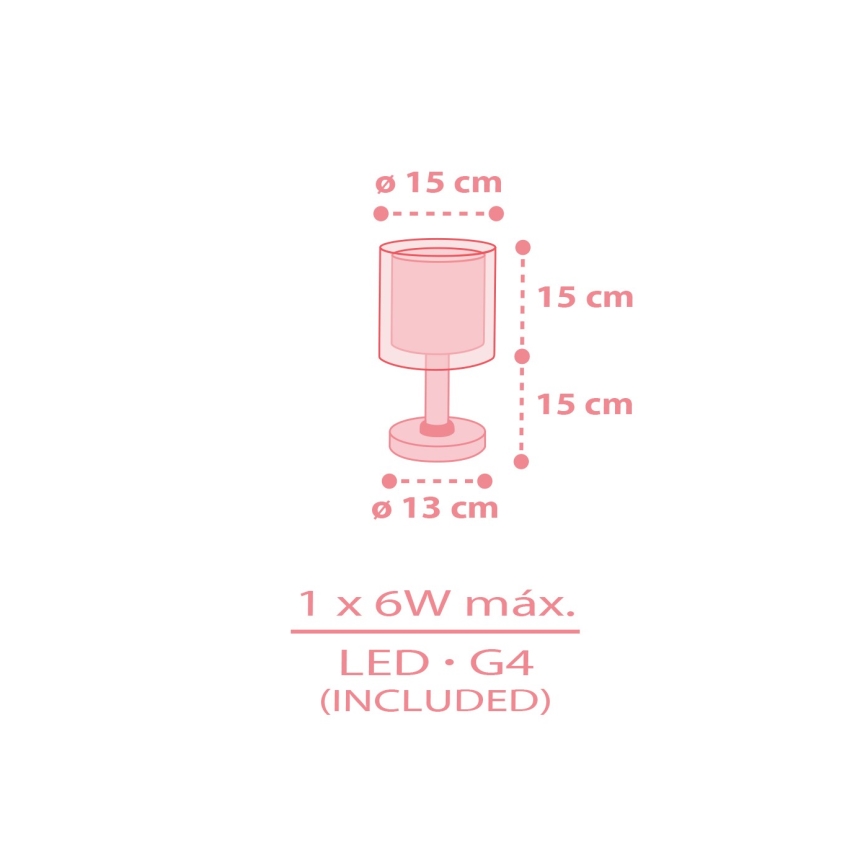 Dalber 41571S - LED dječja lampica BABY TEDDY 1xG4/4W/230V ružičasta