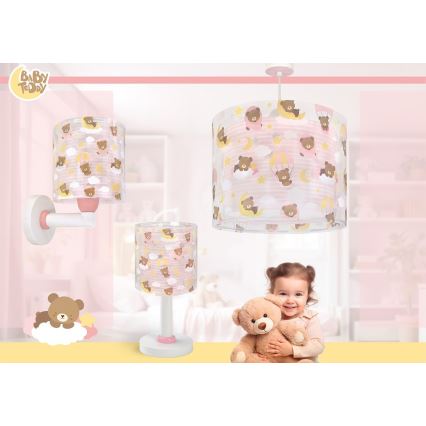 Dalber 41572S - Dječji luster BABY TEDDY 1xE27/15W/230V ružičasta