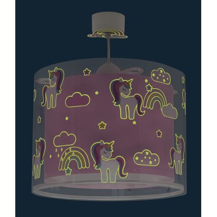Dalber 41592 - Dječji luster UNICORNS 1xE27/60W/230V