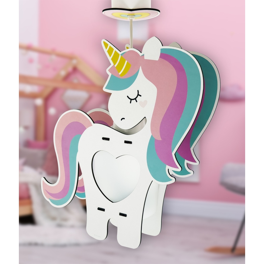 Dalber 41597 - Dječji luster UNICORN 1xE27/15W/230V