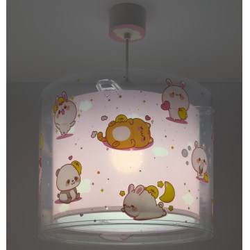 Dalber 41762S - Dječji luster KAWAII FRIENDS 1xE27/15W/230V ružičasti