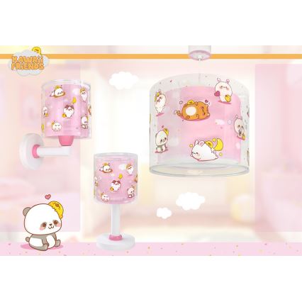 Dalber 41762S - Dječji luster KAWAII FRIENDS 1xE27/15W/230V ružičasti