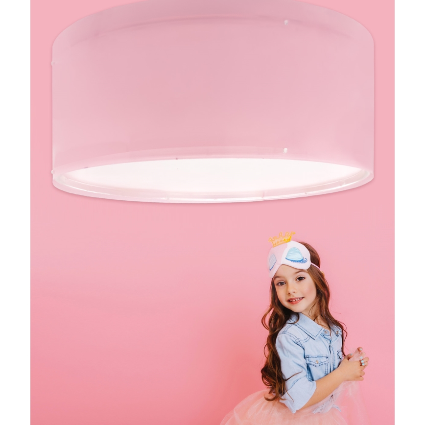 Dalber 42006S - Dječja stropna svjetiljka COLOR LIGHT 2xE27/15W/230V ružičasta
