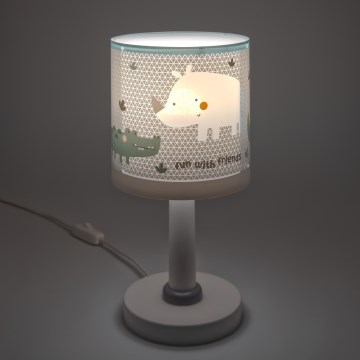 Dalber 60621N - LED dječja lampica RHINO&CROCO 1xG4/4W/230V siva