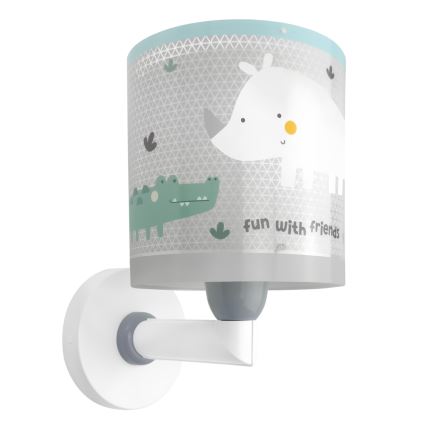 Dalber 60629 - Dječji zidni luster RHICO AND CROCO 1xE27/15W/230V