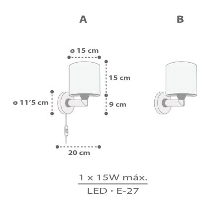 Dalber 60629 - Dječji zidni luster RHICO AND CROCO 1xE27/15W/230V