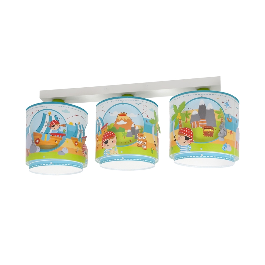 Dalber 60653 - Dječja stropna svjetiljka PIRATE ISLAND 3xE27/15W/230V