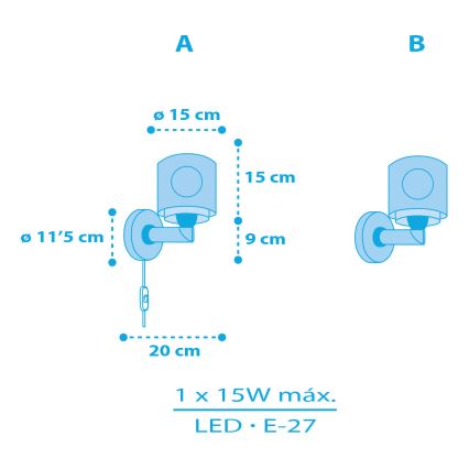 Dalber 60659 - Dječji zidni luster PIRATE ISLAND 1xE27/15W/230V