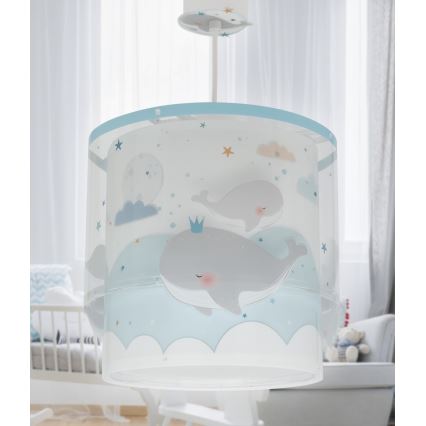 Dalber 61172T - Dječji luster WHALE DREAMS 1xE27/15W/230V plava