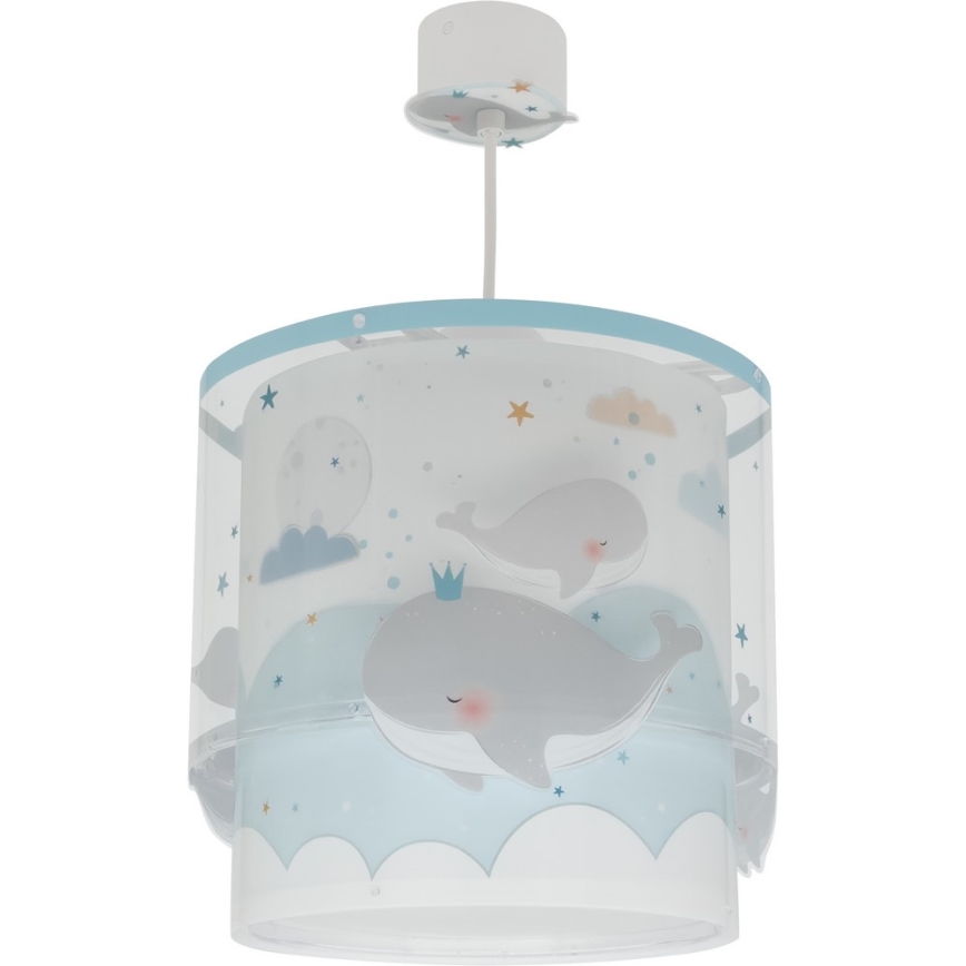Dalber 61172T - Dječji luster WHALE DREAMS 1xE27/15W/230V plava