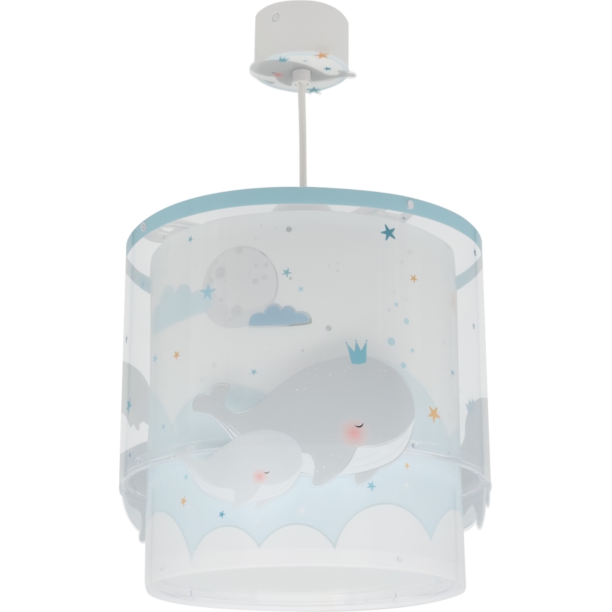 Dalber 61172T - Dječji luster WHALE DREAMS 1xE27/15W/230V plava