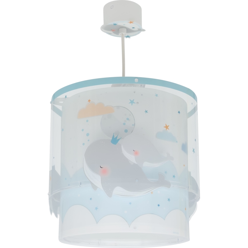 Dalber 61172T - Dječji luster WHALE DREAMS 1xE27/15W/230V plava