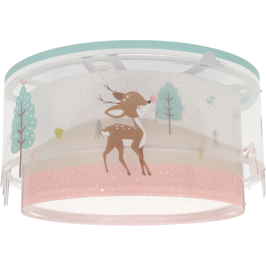 Dalber 61276 - Dječja stropna svjetiljka LOVING DEER 2xE27/15W/230V