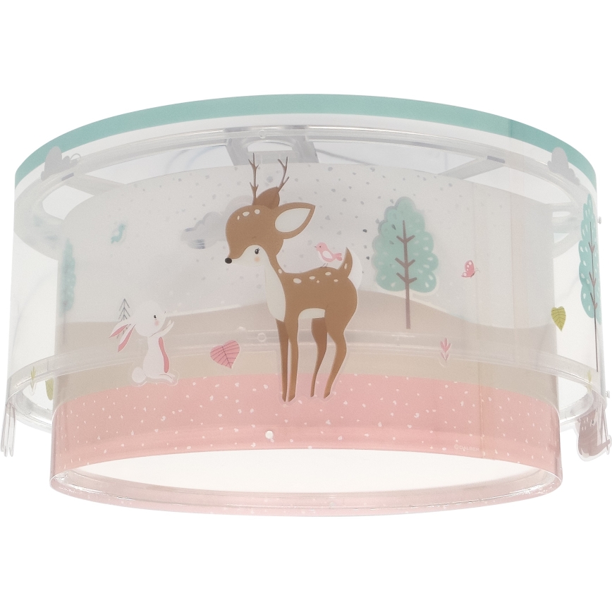 Dalber 61276 - Dječja stropna svjetiljka LOVING DEER 2xE27/15W/230V