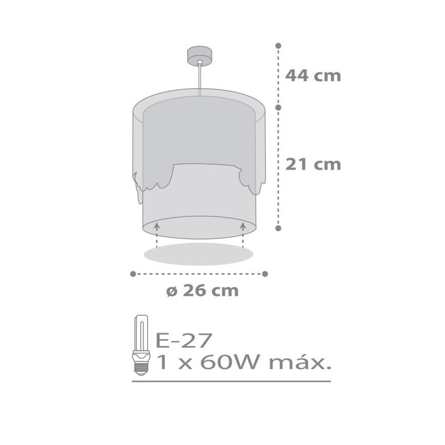Dalber 61682 - Dječji luster BABY TRAVEL 1xE27/60W/230V