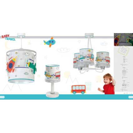 Dalber 61682 - Dječji luster BABY TRAVEL 1xE27/60W/230V