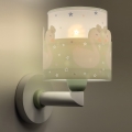 Dalber 61719H - Dječja zidna svjetiljka SWEET LOVE 1xE27/60W/230V zelena
