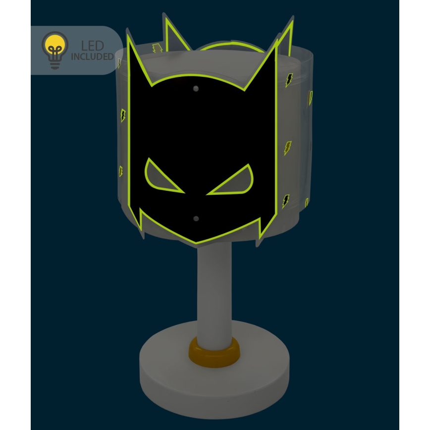 Dalber 61801N - LED dječja lampica DARK HERO 1xG4/4W/230V bijela/crna