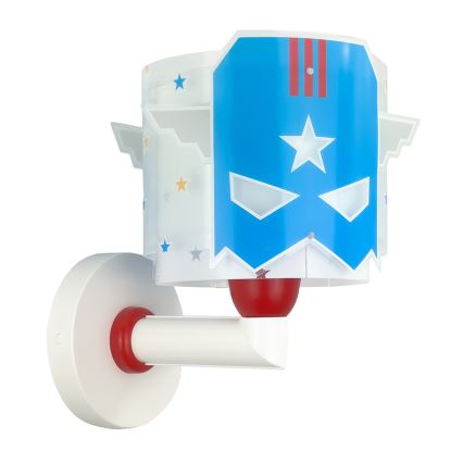 Dalber 61819 - Dječji zidni luster BLUE HERO 1xE27/15W/230V