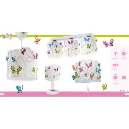 Dalber 62142 - Dječji luster BUTTERFLY 1xE27/60W/230V