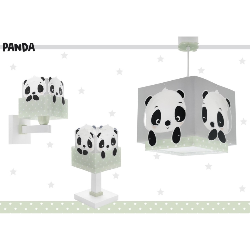 Dalber 63161H - Dječja lampica PANDA 1xE14/40W/230V zelena