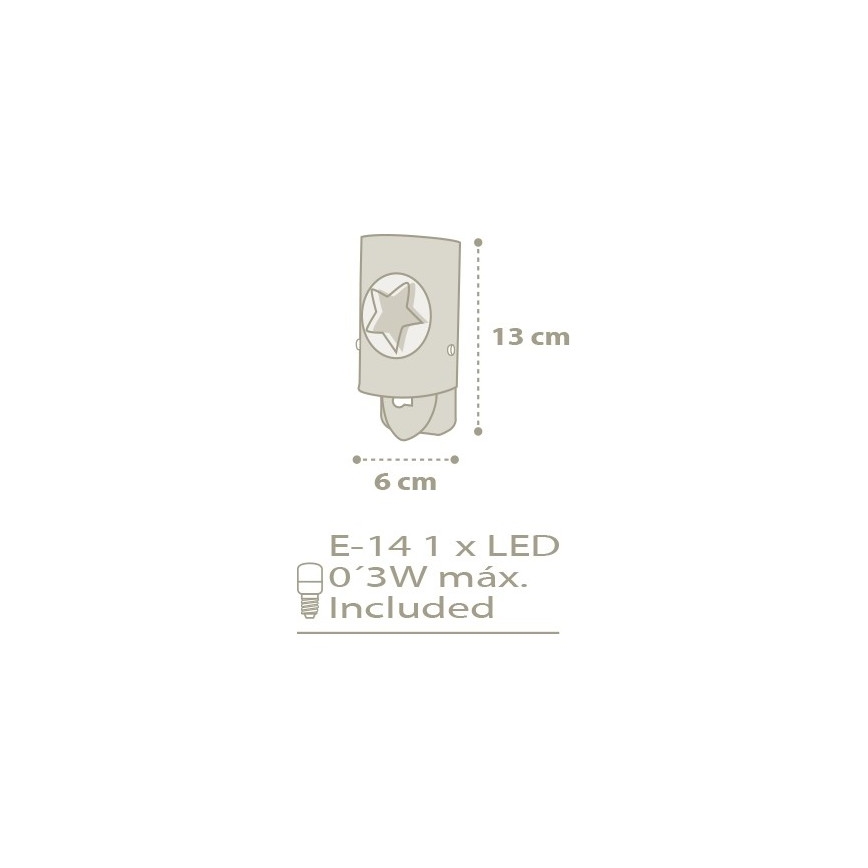 Dalber 63223L - LED Lampica za utičnicu SWEET 1xE14/0,3W/230V