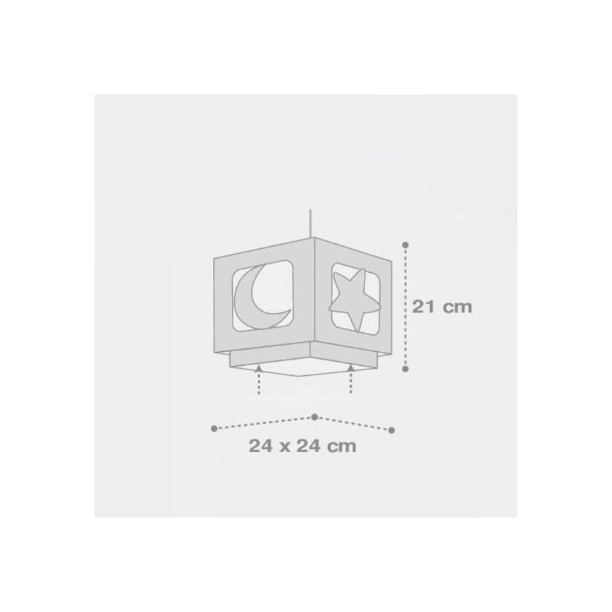 Dalber 63232E - Dječji luster MOON LIGHT 1xE27/60W/230V