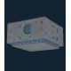 Dalber 63236T - Dječja stropna svjetiljka MOONLIGHT 2xE27/60W/230V plava