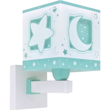 Dalber 63239H - Dječja zidna svjetiljka MOONLIGHT 1xE27/15W/230V zelena