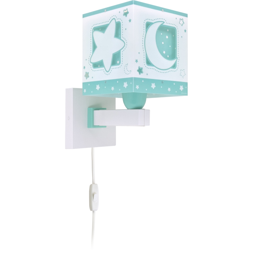 Dalber 63239H - Dječja zidna svjetiljka MOONLIGHT 1xE27/15W/230V zelena