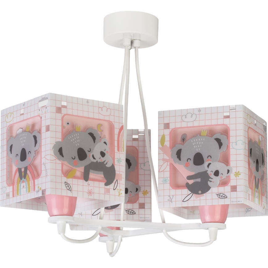 Dalber 63267S - Dječji luster KOALA 3xE27/60W/230V