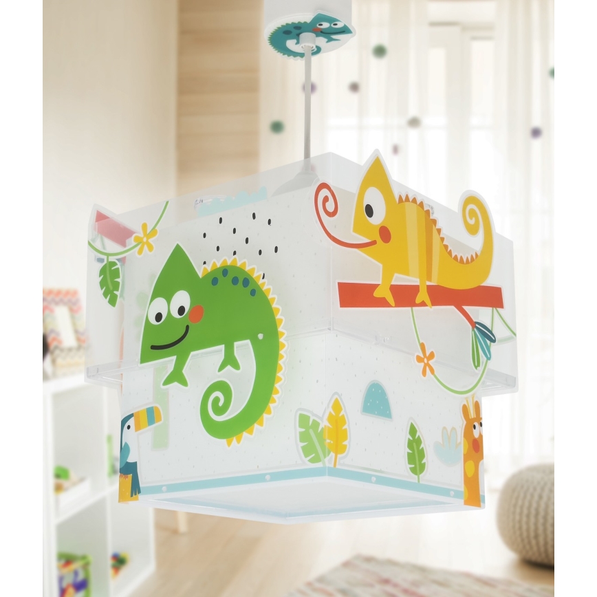 Dalber 63312 - Dječji luster HAPPY JUNGLE 1xE27/15W/230V