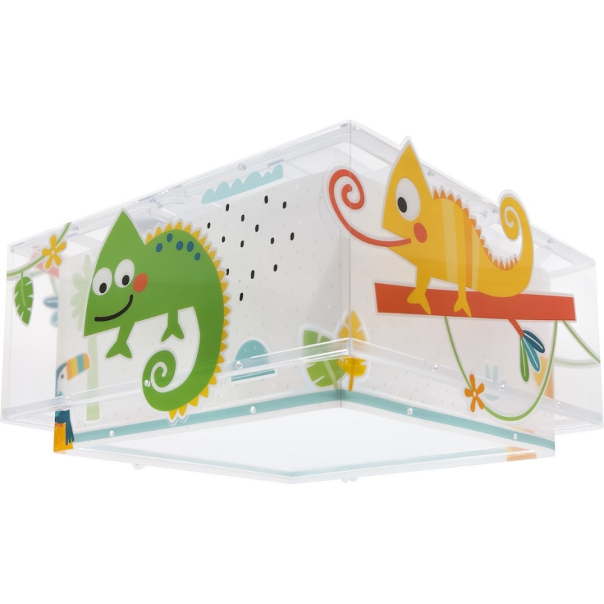 Dalber 63316 - Dječje stropno svjetlo HAPPY JUNGLE 2xE27/15W/230V