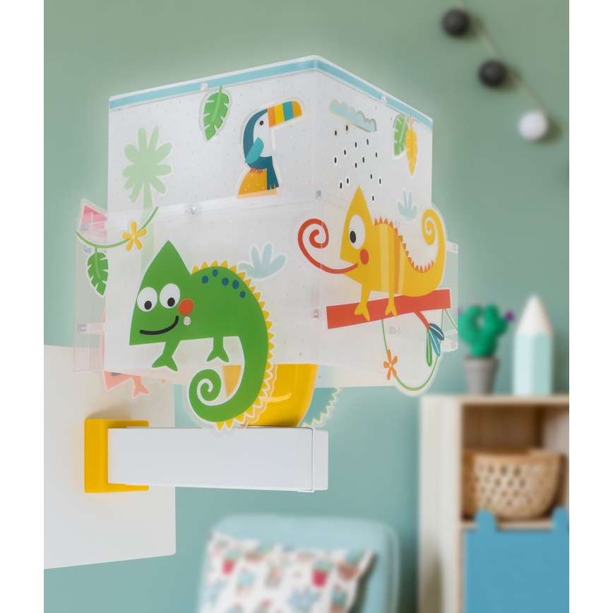 Dalber 63319 - Dječja zidna svjetiljka HAPPY JUNGLE 1xE27/15W/230V