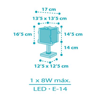 Dalber 63351 - Dječja lampica ROCKET 1xE14/8W/230V