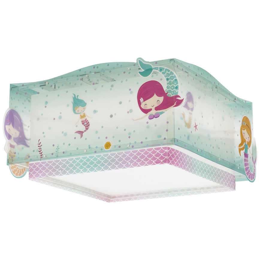 Dalber 63446 - Dječja stropna svjetiljka MERMAIDS 2xE27/60W/230V