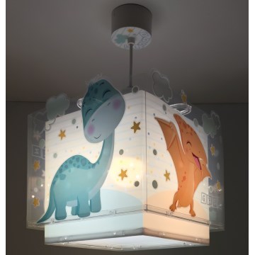 Dalber 63452 - Dječji luster BABY DINOS 1xE27/15W/230V u veselim bojama