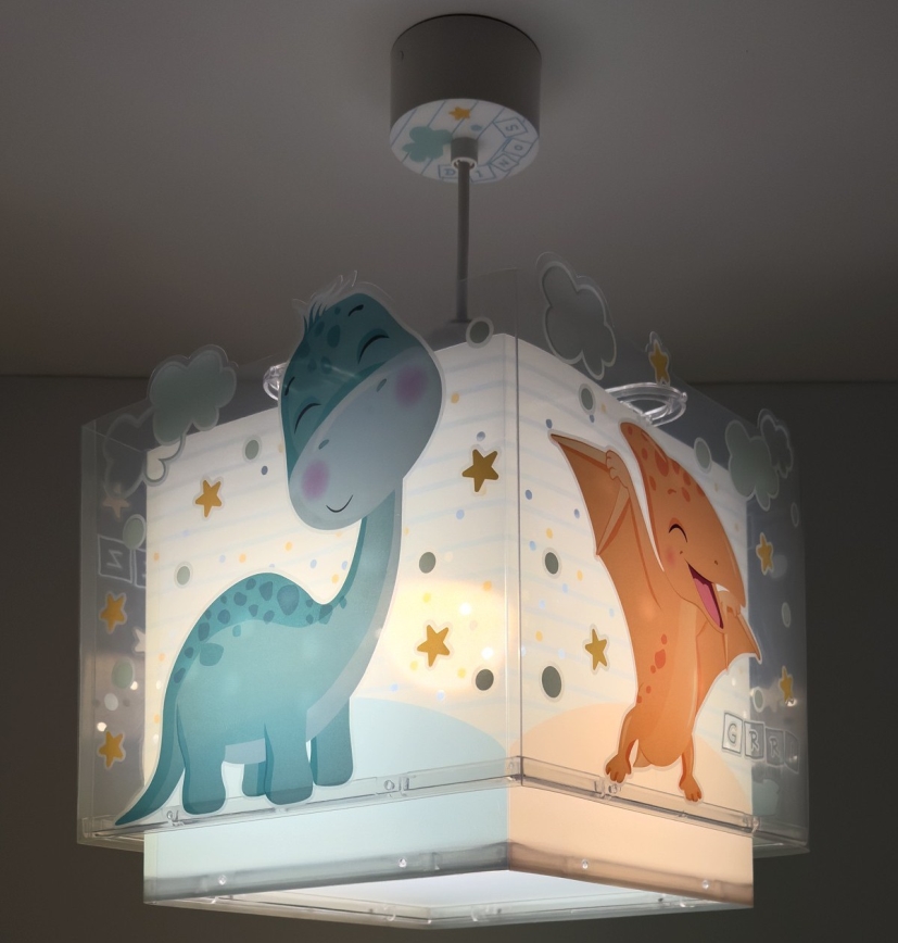 Dalber 63452 - Dječji luster BABY DINOS 1xE27/15W/230V u veselim bojama