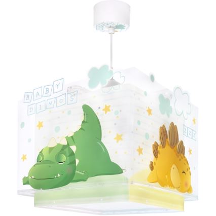 Dalber 63452 - Dječji luster BABY DINOS 1xE27/15W/230V u veselim bojama